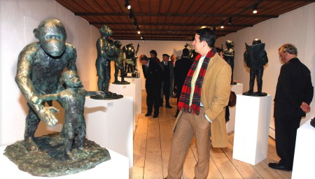 Ausstellungseröffnung, Skulpturenreihe »Malerstamm« Foto: Uwe Epping, Goslar